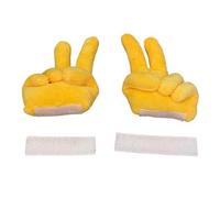 Helmet Gesture Ornament - Fun Prank Prop, Universal Size with Secure Adhesive, Compact Weatherproof Material, Creative Bike Helmet Accessory, for Men Friend Cycling Lover