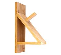 Helmet Hanger - Wooden Wall Rack for Gear Display | Motorcycle Storage Accent with Handcrafted Grain Texture & Space Saving Layout for Living Room Styling, Entryway Organization and Apartment Walls