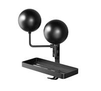 Helmet Holder, Wall Mount Hanger, Heavy Duty Metal Build and Space Saving Hook Design, Storage Rack for Garage, Bike, Riding Gear, Display Case, Riders Club, Motorcycle Shop, Black