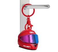 Helmet Keychain Light - Mini Bag Pendant, LED Car Key Accessory Charm Unit | Fun Glow Accent Ring Structure | Vacation Travel Present Shopping Birthday Miniature Helmet Shaped Handbag