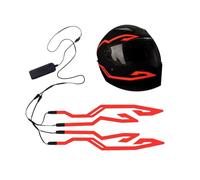 Helmet LED Light Strip - 3-Mode Night Riding Signal Sticker | Waterproof & Durablë PVC, 5000H Lifespan, Easy Peel Ŕesidue-Free, for Motorcycle & Bike Helmets - Always On/Flash/Fast Flash