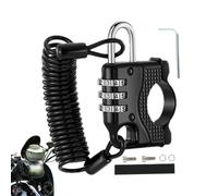 Helmet Lock Motorcycle - Anti Theft Combination Cable Security Device Retractable Stool Style Lock | Electric Bike Parking Safety, Garage Outdoor Protection, Kids Adults Women Riding Gear Security Too