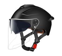 Helmet Motorcycle, Open Face Street Riding Helmet, 12.6x9.45 Inches Compact Heavy Duty Design Double Visor Protective Headgear for Motocross, Scooter, Sportbike and Long Travel