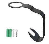 Helmet Wall Mount, Adhesive Hat Hook, Strong Hold Rust Proof Space Saver Stainless Steel Quick Install Multi-Use Compact, Storage Hook for Garage Living Room, 5.70 * 5.90Inches, Black