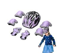 Helmets Pads Set, Resistant Bikes, Comfortable Skateboard Helmet with Knee Elbow Pads, Protective Safety Gear for Kids, Boys Girls, Outdoor Riding Sports, 20.87x21.65 inches