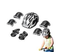 Helmets Pads Set, Resistant Bikes, Comfortable Skateboard Helmet with Knee Elbow Pads, Protective Safety Gear for Kids, Boys Girls, Outdoor Riding Sports, 20.87x21.65 inches