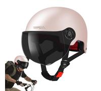 Helmets with Visor - -Resistant Electric Scooter Helmets, Bike Helmets with Visor, Open Face Helmets, Anti-Glare Detachable Goggles - Adjustable Helmets, Head Protector for Adult Men and W