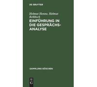 Helmut Henne Helmut Rehboc Einführung in die Gesprächsanalys (Copertina rigida)
