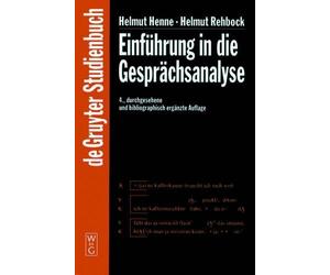 Helmut Henne Helmut Rehboc Einführung in Die Gesprächsanalys (Copertina rigida)