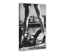 Helmut Newton 5 poster su tela, decorazione per camera da letto, sport, ufficio, stanza, regalo, stile cornice, 40 x 60 cm