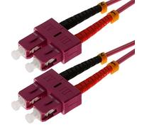 Helos 115818 - Lwl cavo patch g50 / om4 125a, micron sc/sc 2.0m - sc duplex maschio/stecker, erikaviolett