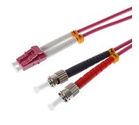 HELOS 3m OM4 LC/ST Cavo a Fibre ottiche 2X ST Viola