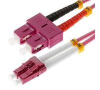 Helos 50/125µm OM4 Cavo di connessione in fibra ottica LC 1.0 m, connettore LC Duplex, viola