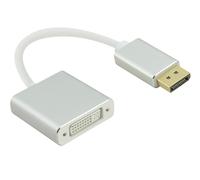 Helos Adaptor Cable DisplayPort Male/DVI Female Premium Silver