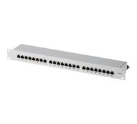 Helos " Cat.6a LSA 19"" Patchfeld 1 HE Patch panel Ethernet 24-port 146867