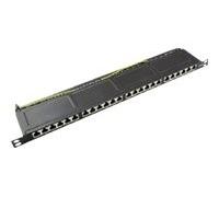 Helos " Cat.6a LSA 19"" Patchfeld 1 HE Patch panel Ethernet 24-port 146868