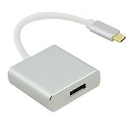 Cavo adattatore Helos, USB 3.1 Type-C maschio/DisplayPort 1.2 femmina, PREMIUM, argento