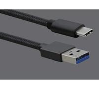 Helos Cavo di allacciamento, USB 3.1 A Spina/USB Type-C St, Premium, 1,0m, Nero
