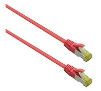 Helos - Cavo patch ultra flessibile S/FTP Cat 6a TPE, 3 m, colore: Rosso