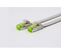 Cavo patch ultra piatto Helos U/FTP Cat 6a grigio 0,5 m