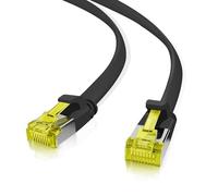 Helos - Cavo patch ultrapiatto U/FTP Cat 6a, 15 m, colore: Nero