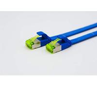 Cavo patch ultra piatto Helos U/FTP Cat 6a blu 0,3 m