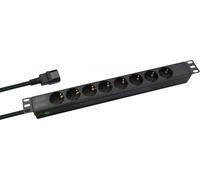 Helos Ciabatta elettrica professionale da 19", 8 prese, nero, 2 m, per UPS (C14), 262836