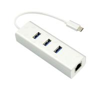 Helos Hub USB 3.1 Type-C St./3x+ RJ45 Gigabit Ethernet Premium 4K 288390