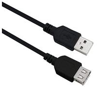 HELOS prolunga, USB 2.0 A Spina/A Buchse, 0,5m, Nero