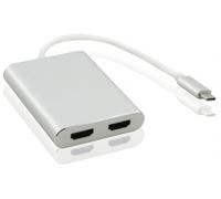 helos Splitter USB 3.1 Type-C™ St./2x HD NUOVO