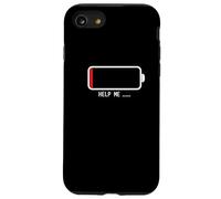 " Help me バッテリー 電池切れ" Abbigliamento calligrafia con scritte Custodia per iPhone SE (2020) / 7 / 8