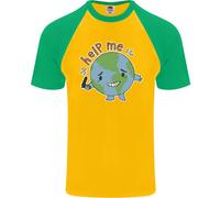 Help Me Climate Change Ambiente DA UOMO S/S Baseball T-Shirt