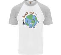 Help Me Climate Change Ambiente DA UOMO S/S Baseball T-Shirt