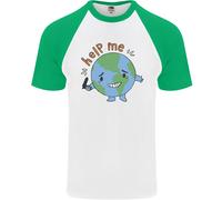 Help Me Climate Change Ambiente DA UOMO S/S Baseball T-Shirt