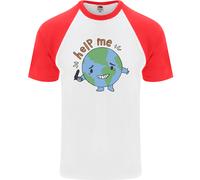 Help Me Climate Change Ambiente DA UOMO S/S Baseball T-Shirt
