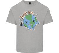 Help Me Climate Change Ambiente Uomo Cotone T-Shirt