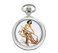 Help Needed Pin-up Girl Full Hunter Orologio da tasca