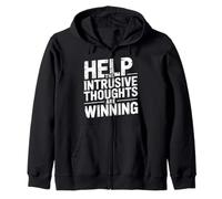 Help The Intrusive Thoughts Are Winning Overthinking - Felpa con Cappuccio