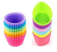 HelpCuisine Pirottini/stampi in silicone per cupcake/stampi muffi n in silicone alimenta re, riutilizzabili. Set d a 36 stampi