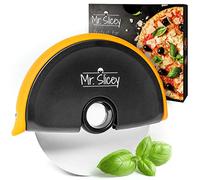 Helperfect Rotella tagliapizza e erbe aromatiche 2in1 - Lama Ultra-Affilata in acciaio inox con guaina protettiva - Design sicuro, facilità di pulizia - Taglio extra facile di pizza, erbe e altro
