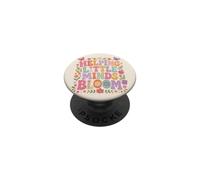 Helping Little Minds Bloom Teacher, farfalla floreale, mela PopSockets PopGrip Adesivo