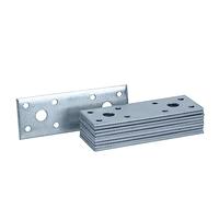 HELPMATE - 12 pezzi piastrine forate 35x100 mm - Connettore piatto galvanizzato blu - Giunzione per legno con protezione corrosiva eccellente, stabile & durevole - Montaggio facile