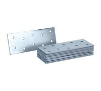 HELPMATE - 12 pezzi piastrine forate 40x100 mm - Connettore piatto galvanizzato blu - Giunzione per legno con protezione corrosiva eccellente, stabile & durevole - Montaggio facile