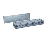 HELPMATE - 12 pezzi piastrine forate 40x160 mm - Connettore piatto galvanizzato blu- Giunzione per legno con protezione corrosiva eccellente, stabile & durevole - Montaggio facile