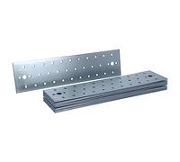 HELPMATE - 12 pezzi piastrine forate 60x240 mm - Connettore piatto galvanizzato blu - Giunzione per legno con protezione corrosiva eccellente, stabile & durevole - Montaggio facile