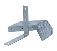 HELPMATE - 24 pezzi angolari a sedia 100x100x20 mm - Connettore galvanizzato blu - Sostegni angolo per mobili con protezione corrosiva eccellente, stabili & durevoli - Montaggio facile