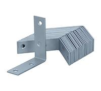 HELPMATE - 24 pezzi angolari a sedia 60x60x18 mm - Connettore galvanizzato blu - Sostegni ad angolo per mobili con protezione corrosiva eccellente, stabili & durevoli - Montaggio facile