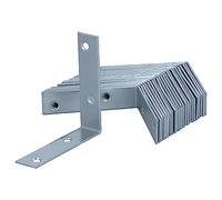 HELPMATE - 24 pezzi angolari a sedia 75x75x18 mm - Connettore galvanizzato blu senza cromo VI - Sostegni ad angolo per mobili con protezione corrosiva eccellente, stabili & durevoli - Montaggio facile