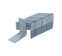 HELPMATE - 24 pezzi angolo piastra forata 40 x 40 x 20 mm - Connettore angolare zincato galvanicamente & blu passivato - Connettore in legno con eccellente protezione contro la corrosione - angolo del