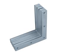 HELPMATE - 24 pezzi angolo piatto 100x100x15mm - connettore in legno zincato e passivato blu - angolo angolare con eccellente protezione dalla corrosione, stabile e durevole - montaggio semplice